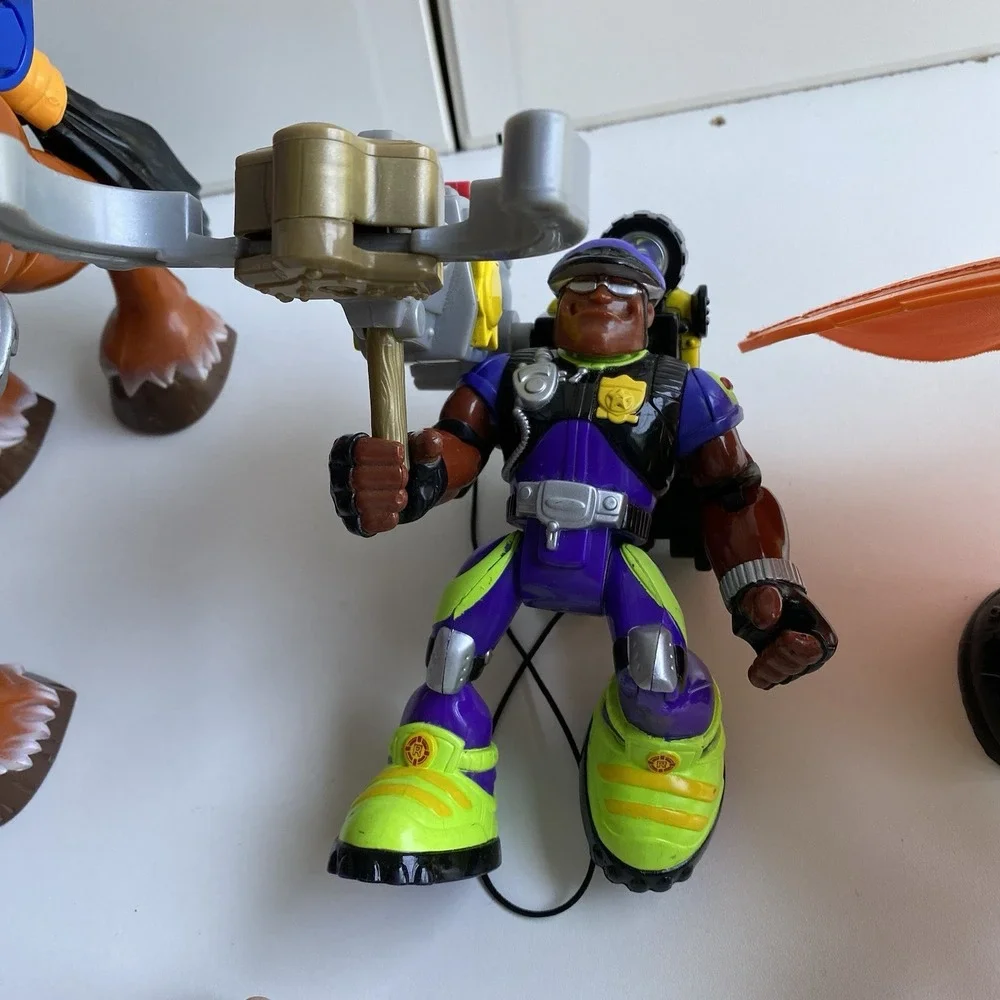Lot of 5 Fisher Price Mattel Rescue Heroes Plus Accessories Animals Vintage Hero